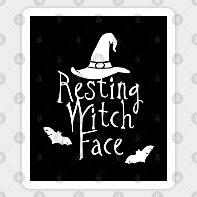 Resting Witch Face - White Text Magnet by Geeks With Sundries